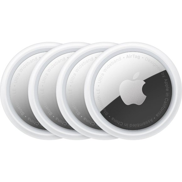 New Genuine Apple AirTag Bluetooth Tracker 4 Pack - Silver (MX542AM/A) NWT